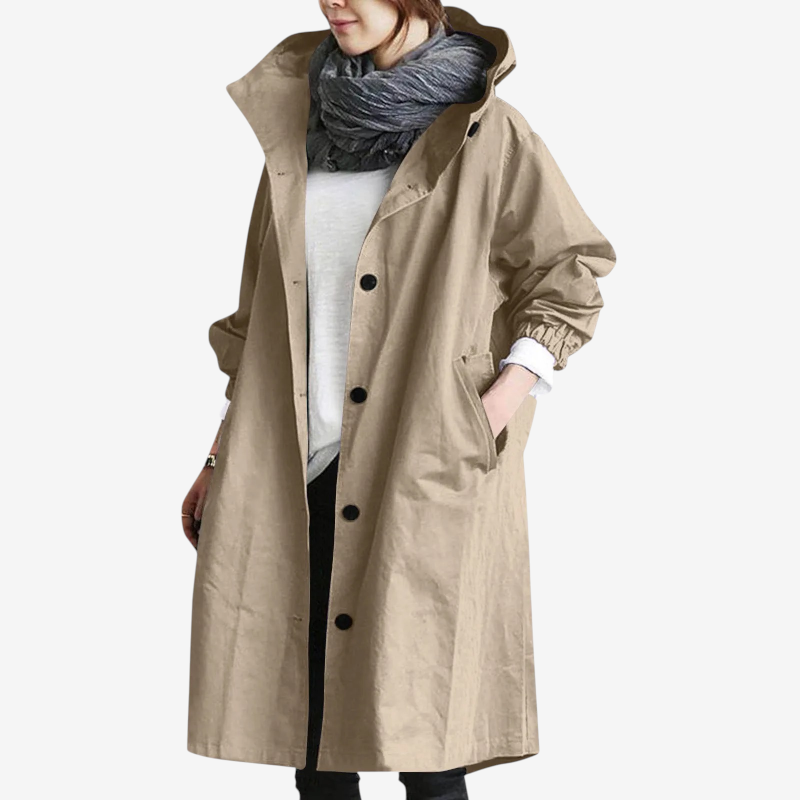 Stylish Oversized Long Sleeve Trench Coat for Women