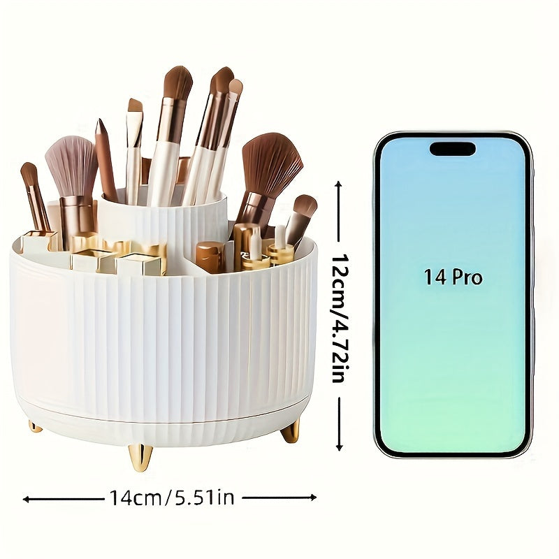 ElegantSpin 360° Rotatable Organizer – Cosmetic Storage