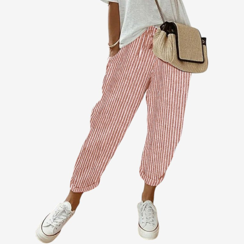 Women's Striped Loose Trousers