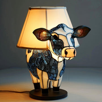 LumiMoo - Creative Cow Table Lamp Adorable Cow-Shaped Design with Soft Warm LED Glow | Energy-Efficient Flicker-Free Light for Cozy Atmosphere | Playful Night Light for Bedroom, Nursery, or Living Space