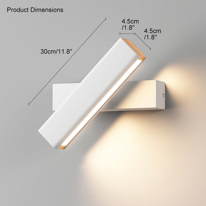 LumoEdge - Modern Minimalist Wall-Mounted Lights Rectangular Black & White Design | Adjustable Space-Saving Mount with Soft Accent Glow | Elegant Lighting for Bedroom, Hallway, or Living Area