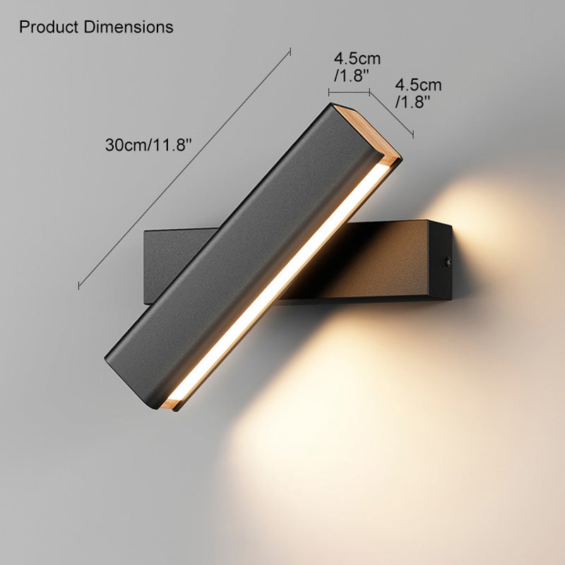 LumoEdge - Modern Minimalist Wall-Mounted Lights Rectangular Black & White Design | Adjustable Space-Saving Mount with Soft Accent Glow | Elegant Lighting for Bedroom, Hallway, or Living Area