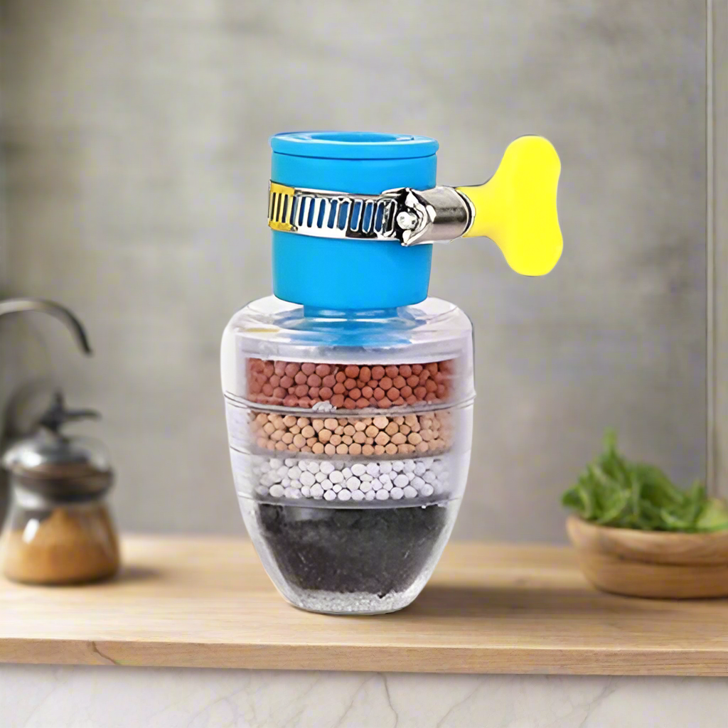 PureFlow - Universal Faucet Water Filter Removes Chlorine, Sediments, and Impurities | BPA-Free Construction for Safe Drinking Water | Easy Installation with Universal Fit for Most Standard Faucets