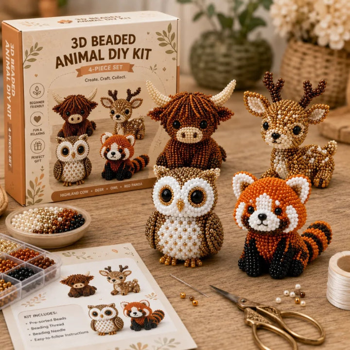 Animbead - Gyöngyállat készlet kézműves figurákhoz és eszközökkel