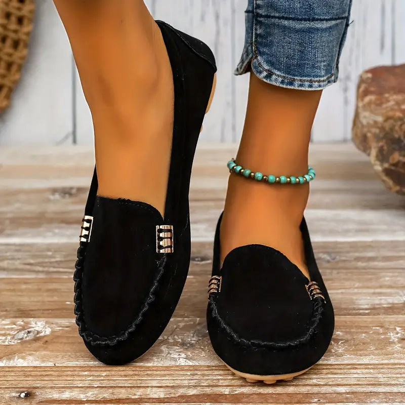Lars Lightweight Suede Shoes with Non-slip Flat Sole