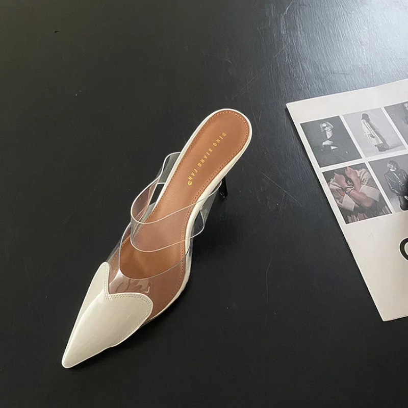 Pointed Toe Transparent Women’s Slippers