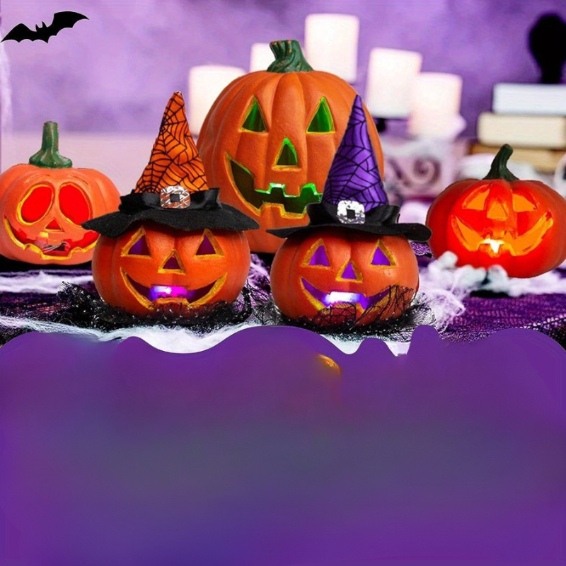 Illuminated Pumpkin Decor Set for Halloween