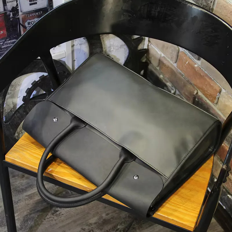 Premium Leather Briefcase with Adjustable Strap