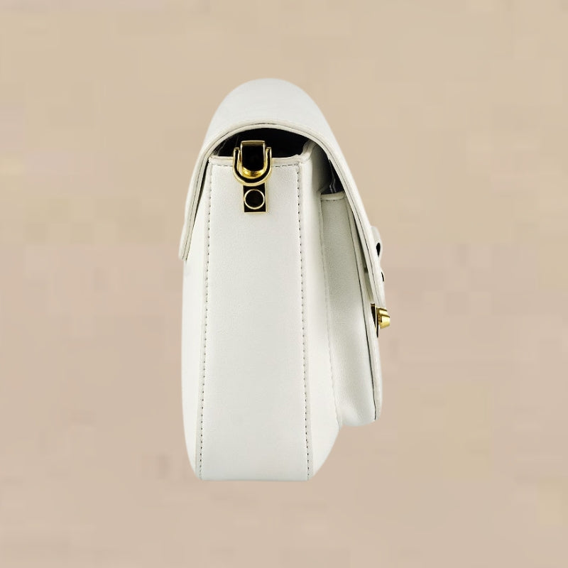 Structured Buckle Strap Crossbody Bag