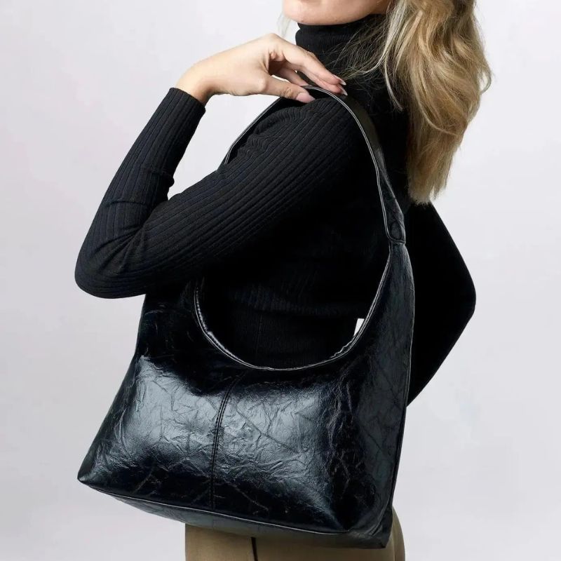 Compact Shoulder Bag with Zip Pocket
