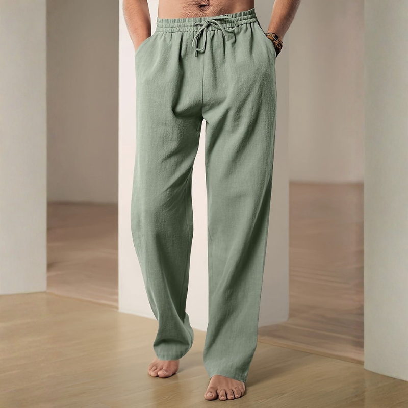 Men's Straight Leg Drawstring Trousers