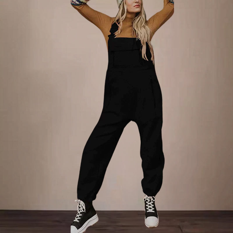 Women's Fleece Strap Jumpsuit
