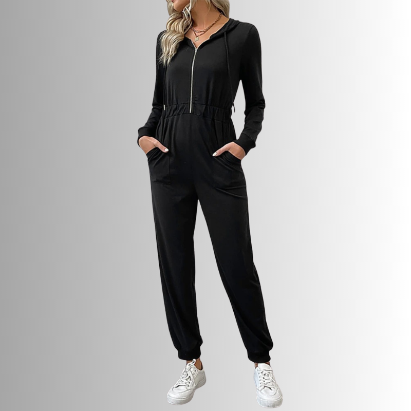 Women’s Long Sleeve Zip-Up Jumpsuit