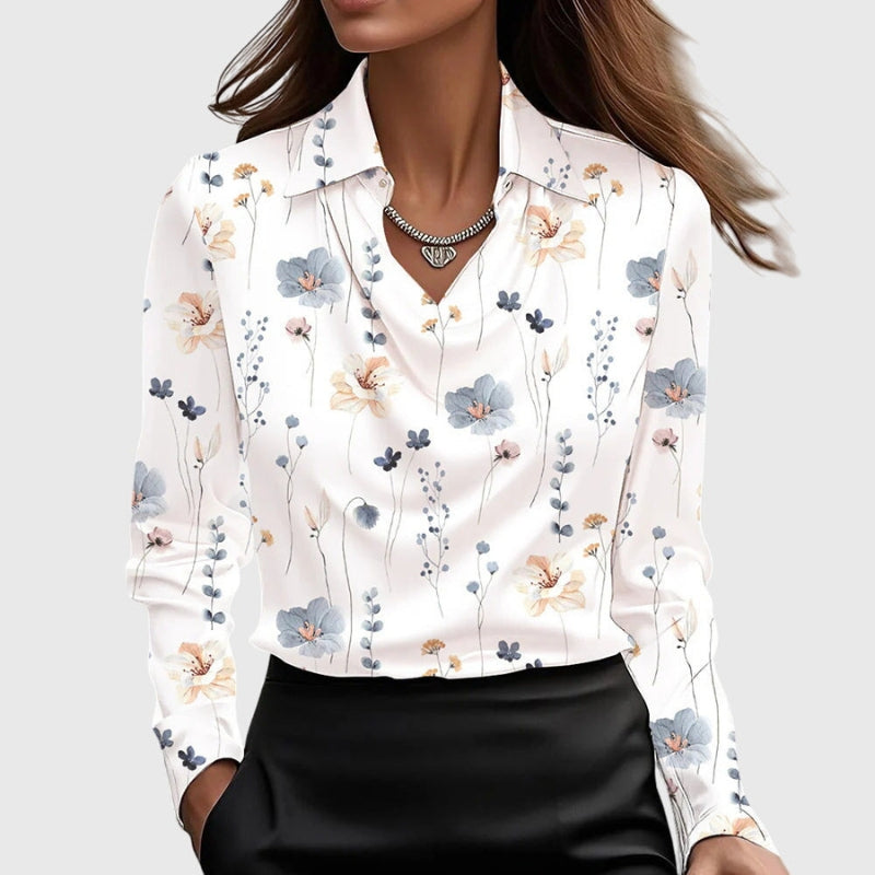 Slim Fit High Collar Blouse