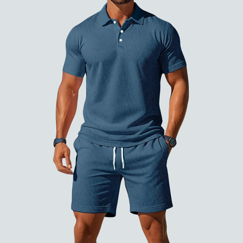 Men's Polo Shirt and Shorts Set