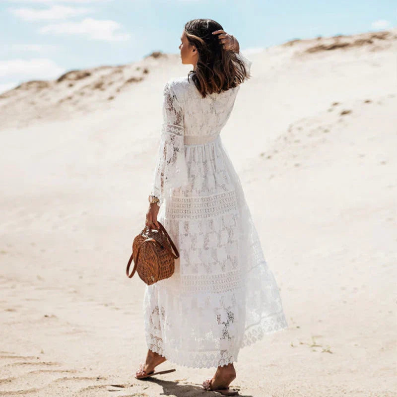 Long-Sleeved Maxi Dress