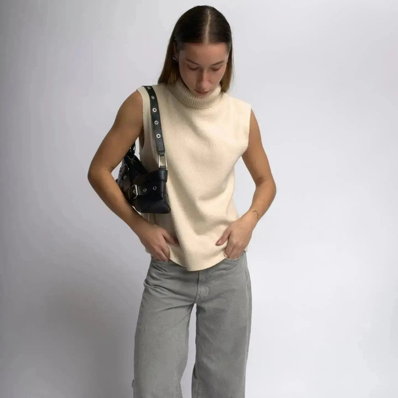 Zipped Compartment Shoulder Bag