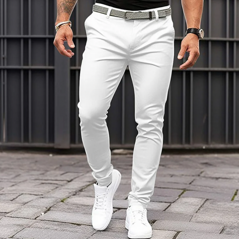 Men's Casual Slim Fit Pants with Pockets