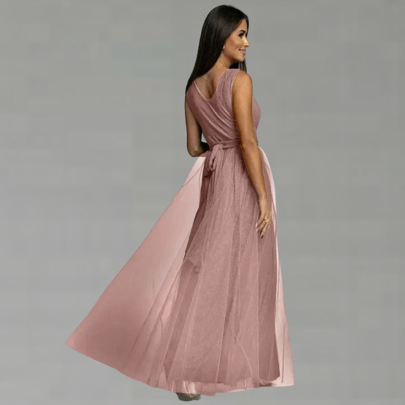V-Neck Sleeveless Maxi Dress