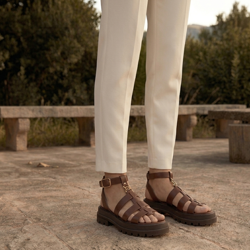 Women's Gladiator Sandals with Adjustable Ankle Strap