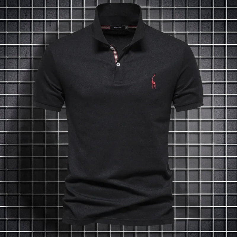 Men's Buttoned Polo Shirt With Short Sleeve