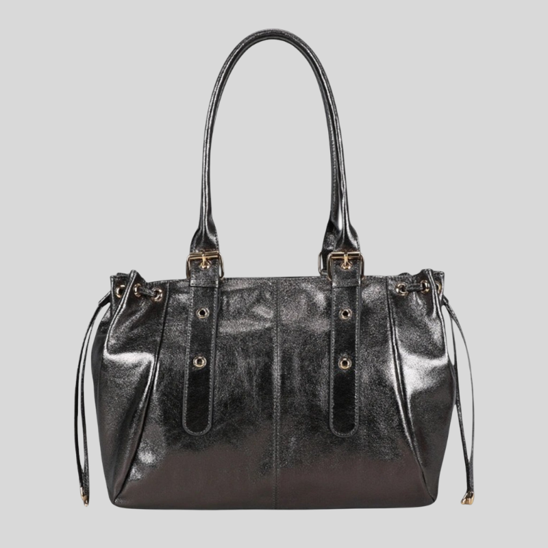 Women's Shoulder Bag with Adjustable Strap and Multi Zip Compartments