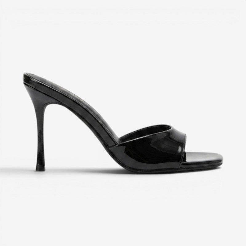 Women's Round Toe High Heel Sandals with Smooth Finish