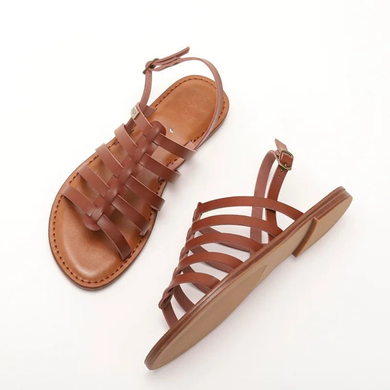 Women's Flat Shoes with Buckle Strap and Non Slip Sole