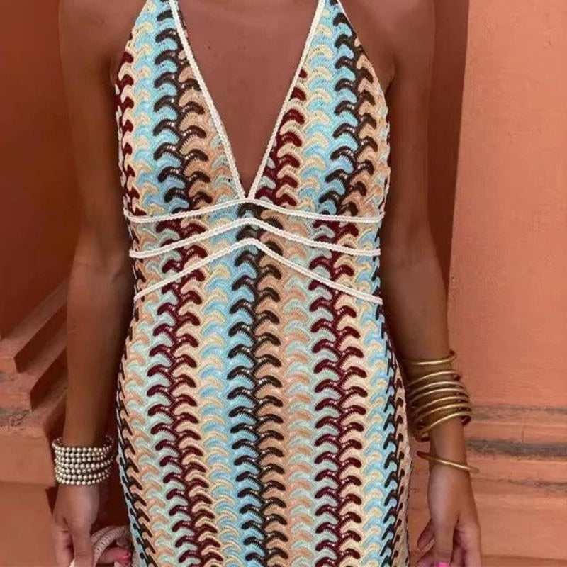 Women’s Sleeveless V-Neck Maxi Dress
