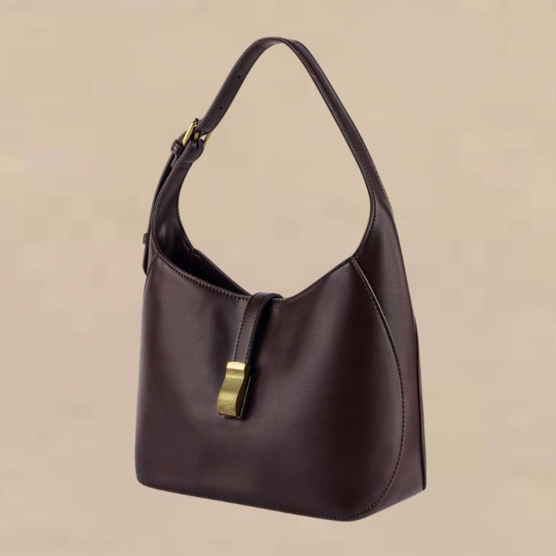 Buckle Closure Large Capacity Handbag