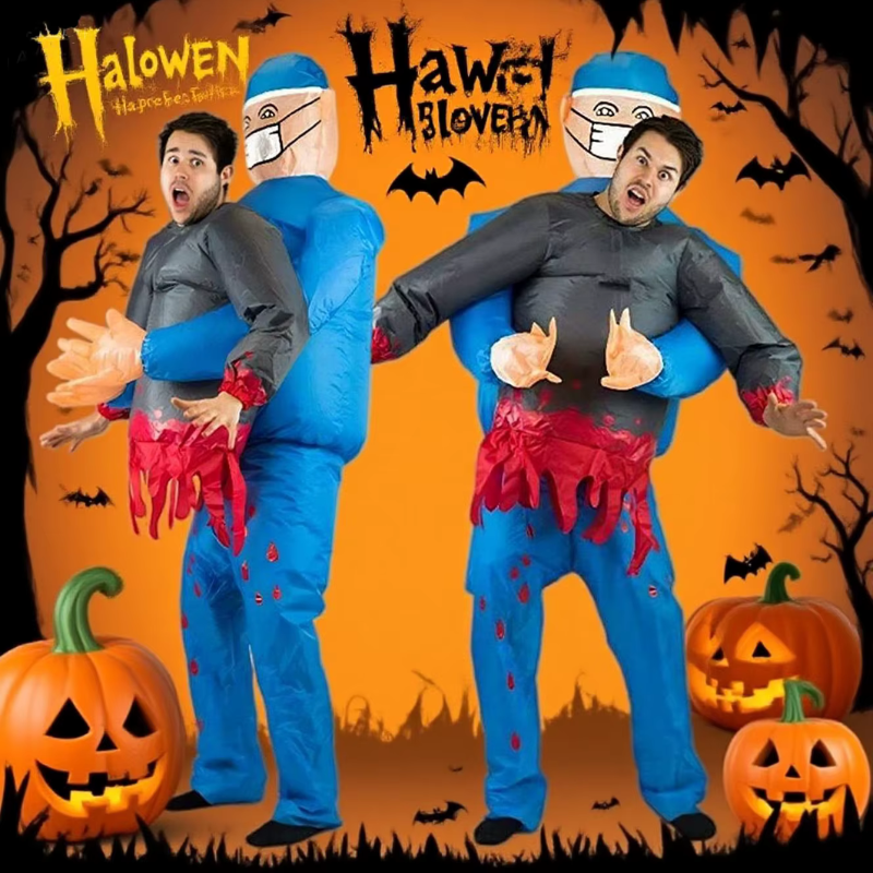 Inflatable Surgeon Costume with Ghost Prop