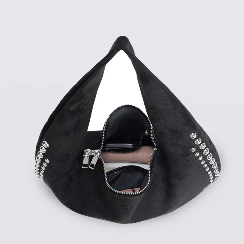 Women’s Shoulder Bag with Rivet Details