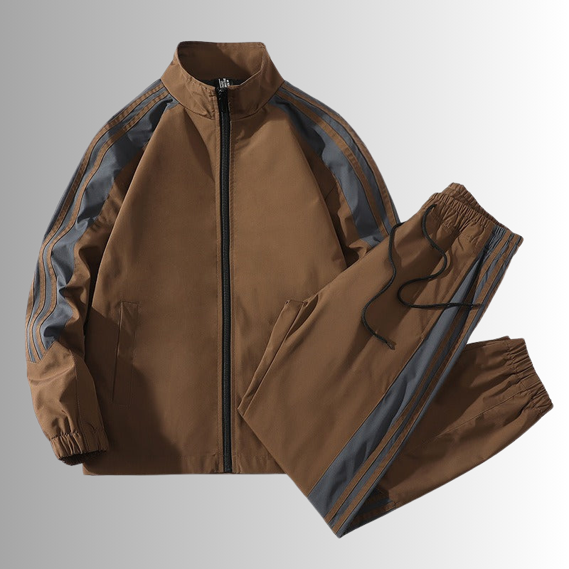 Zip-Up Jacket 2-Piece Set for Men