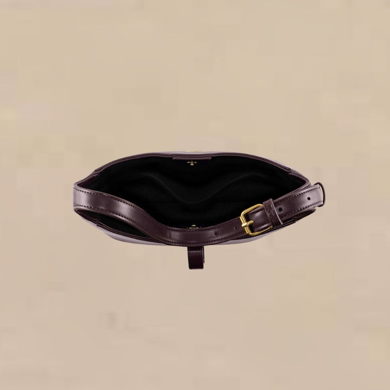 Buckle Closure Large Capacity Handbag