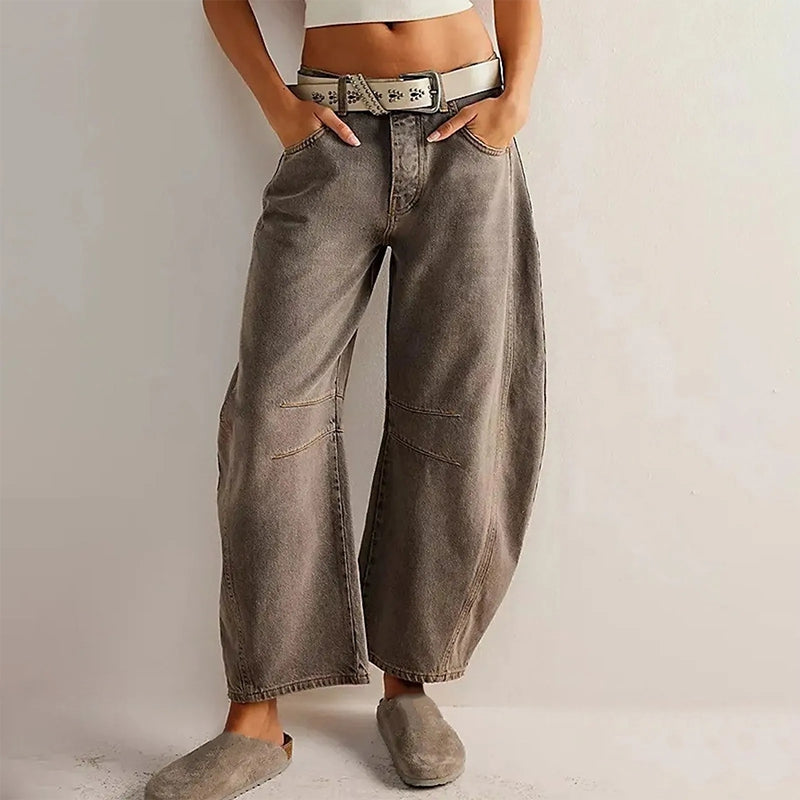 Women's Wide Leg Ankle Length Trousers