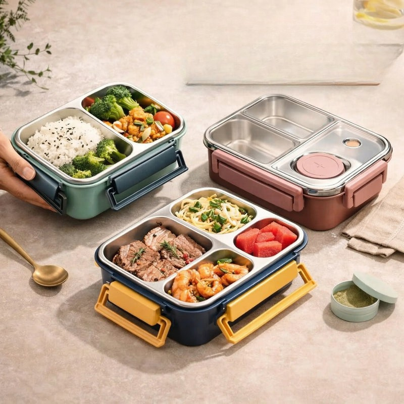 ThermoTray - Hőszigetelt ételtároló rozsdamentes acél rekeszekkel