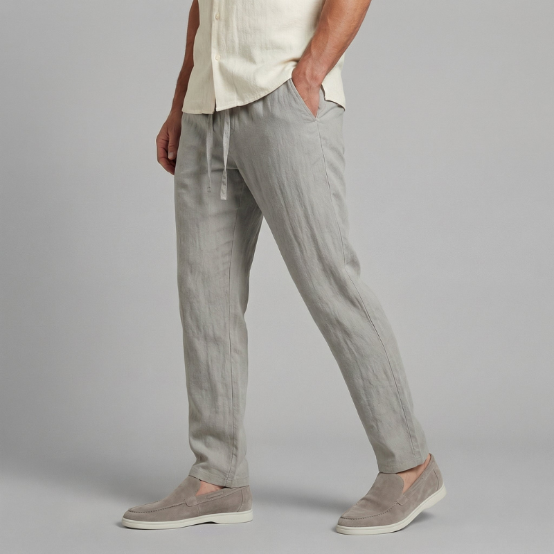 Men's Wide Leg Pants with Adjustable Waist