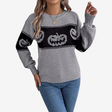 Women's Halloween Pumpkin Sweater