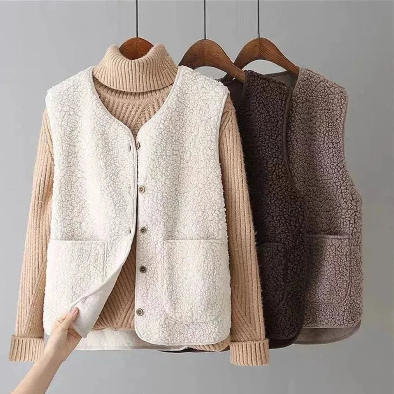 Women’s Sleeveless Button Front Vest