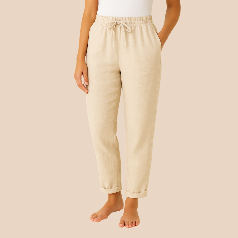 Women's Relaxed Wide Leg Trousers with Pockets