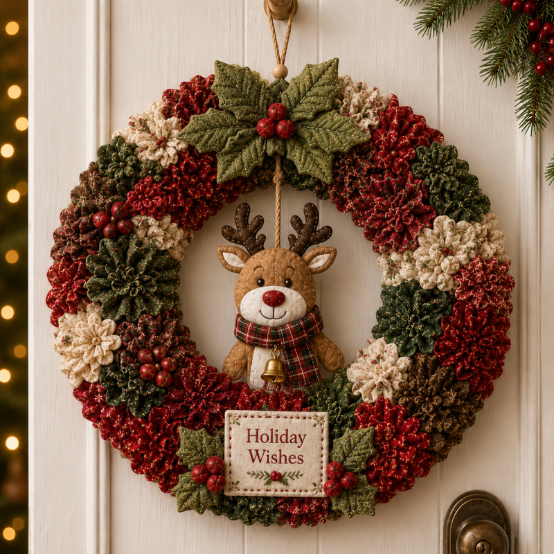 Wreathmas - 3D karácsonyi koszorú DIY készlet ünnepi dekorációhoz
