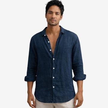 Men's Long Sleeve Shirt with Button Closure