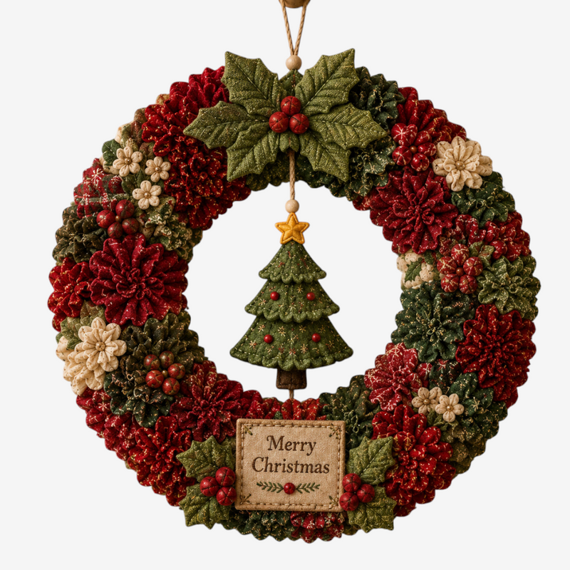 Wreathmas - 3D karácsonyi koszorú DIY készlet ünnepi dekorációhoz