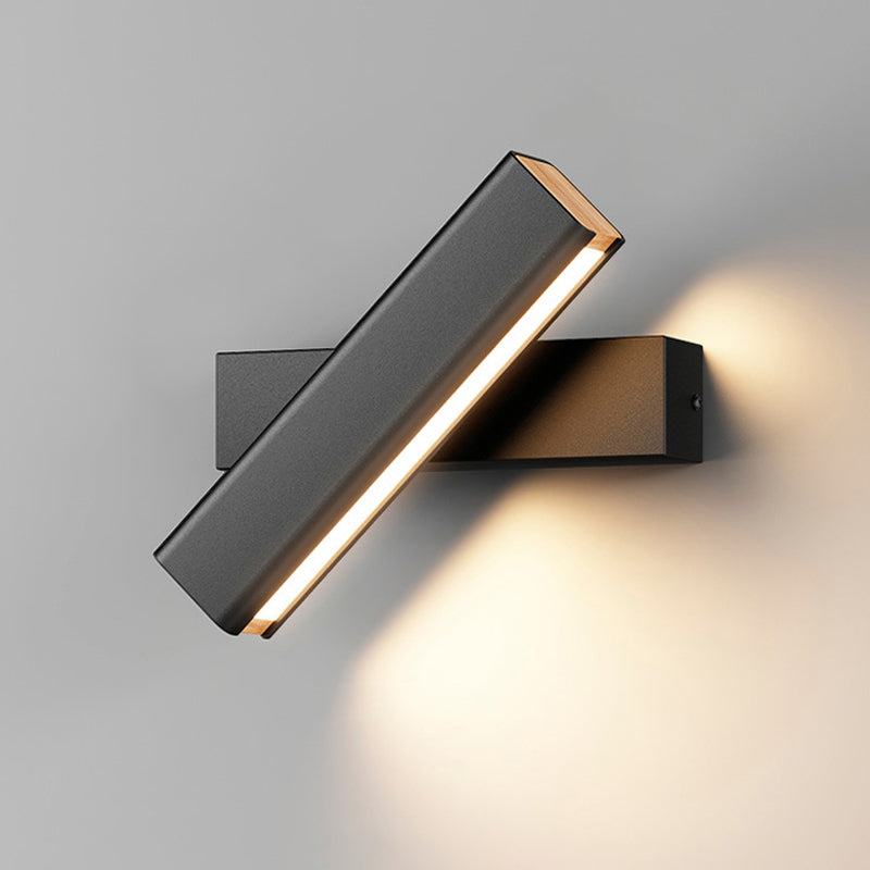 LumoEdge - Modern Minimalist Wall-Mounted Lights Rectangular Black & White Design | Adjustable Space-Saving Mount with Soft Accent Glow | Elegant Lighting for Bedroom, Hallway, or Living Area