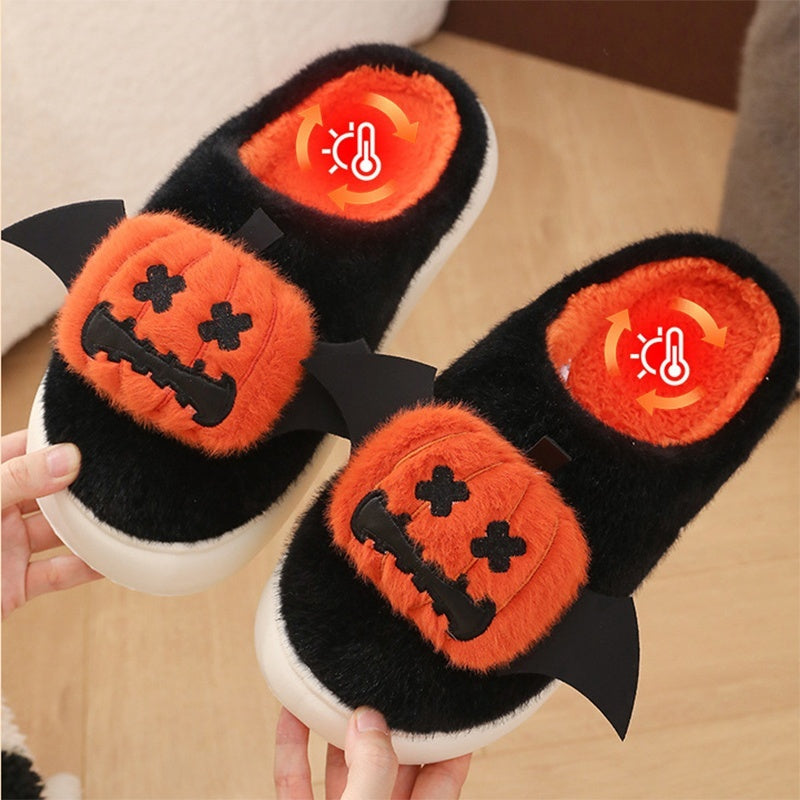 Cozy Halloween Slippers with Cartoon Design