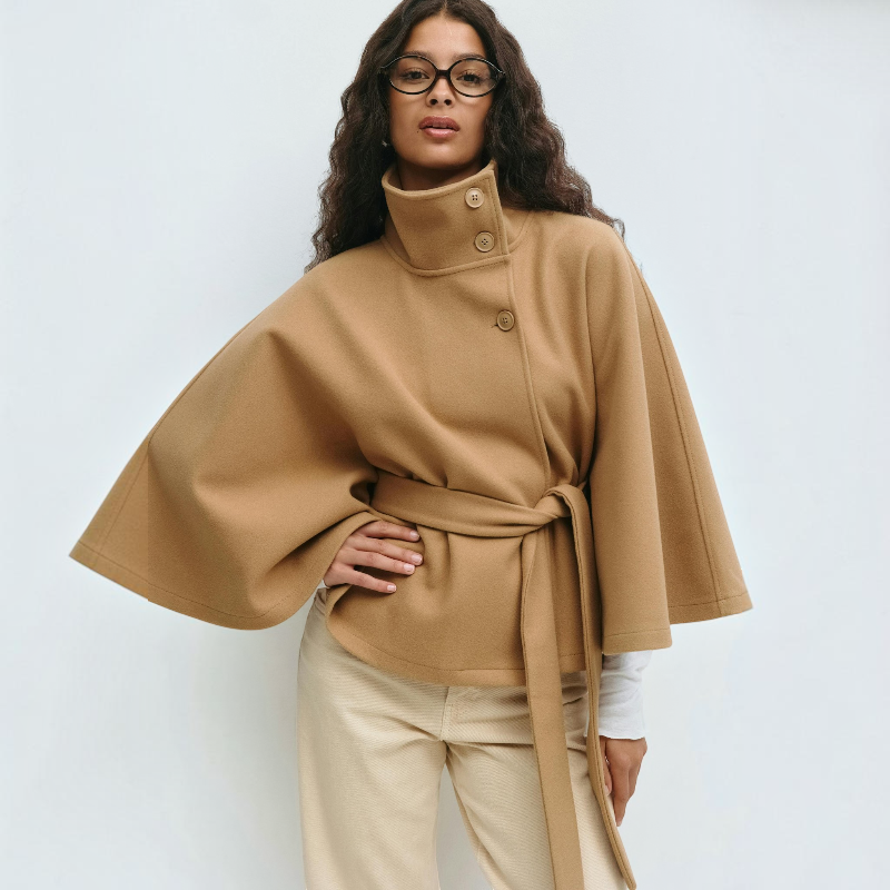 Elegant Flare Sleeve Overcoat for Women