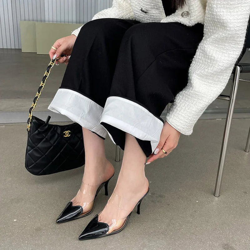 Pointed Toe Transparent Women’s Slippers
