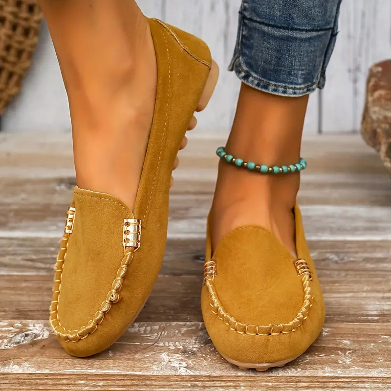 Lars Lightweight Suede Shoes with Non-slip Flat Sole