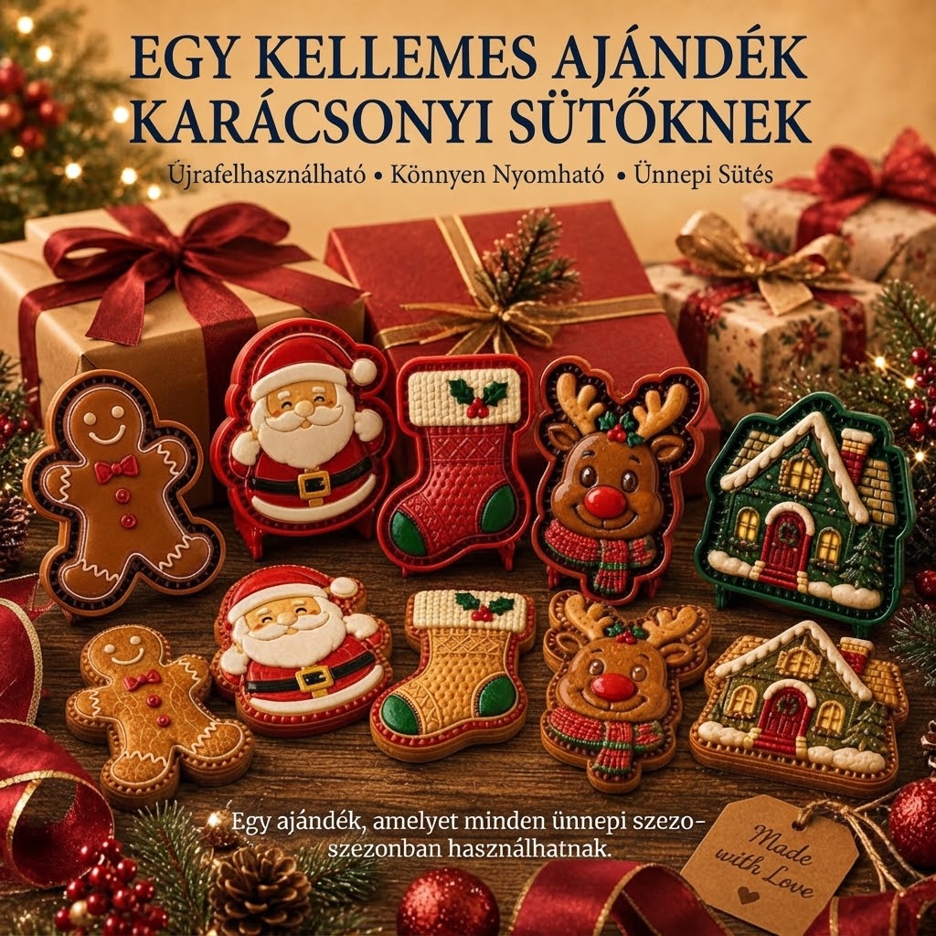 FestiveMold - Mini tortaforma 9 ünnepi mintával