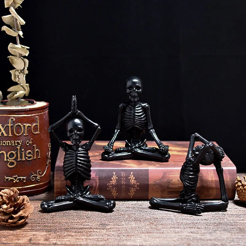 Spooky Skeleton Resin Figurine for Halloween